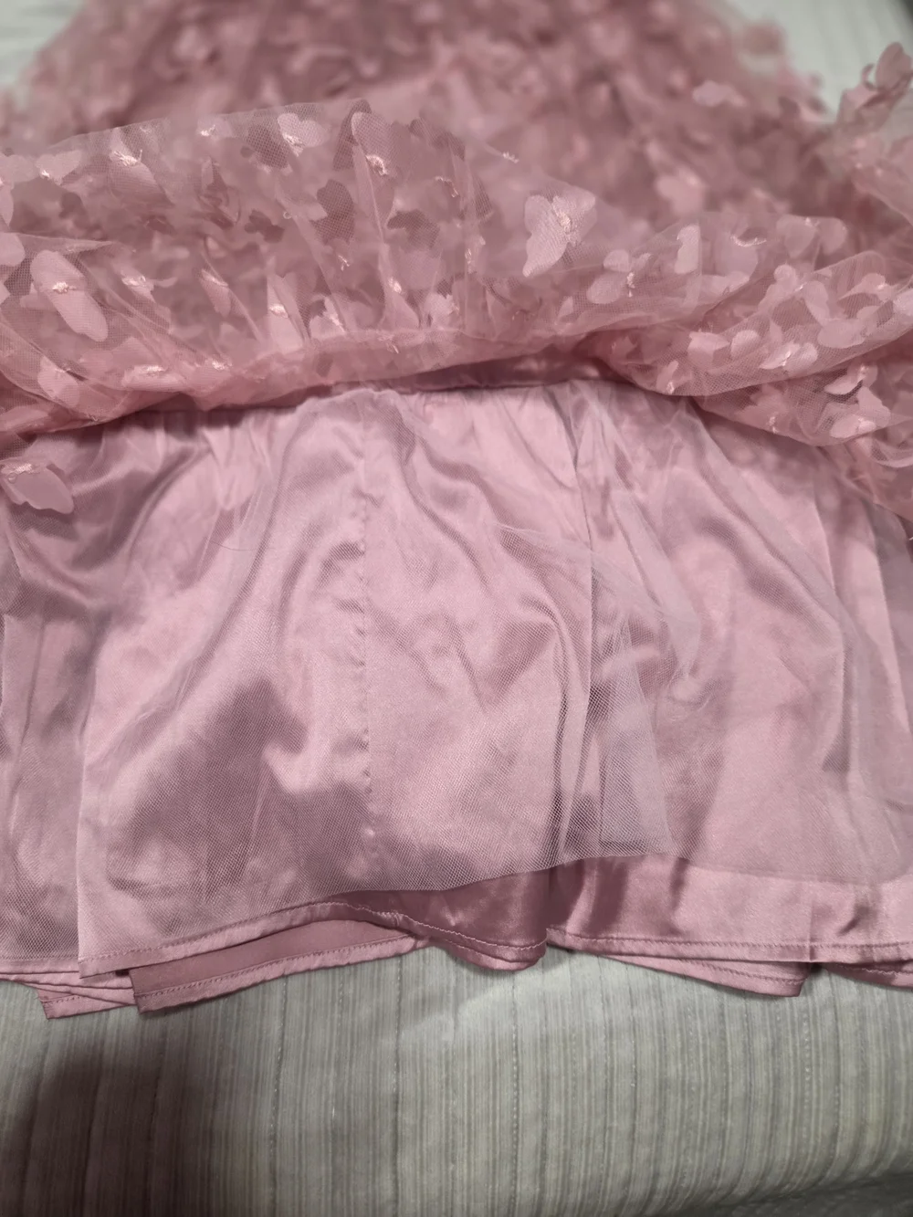 Formal Butterfly Applique A-Line Dress
